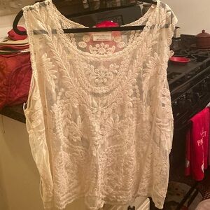 New 3x lace tank top